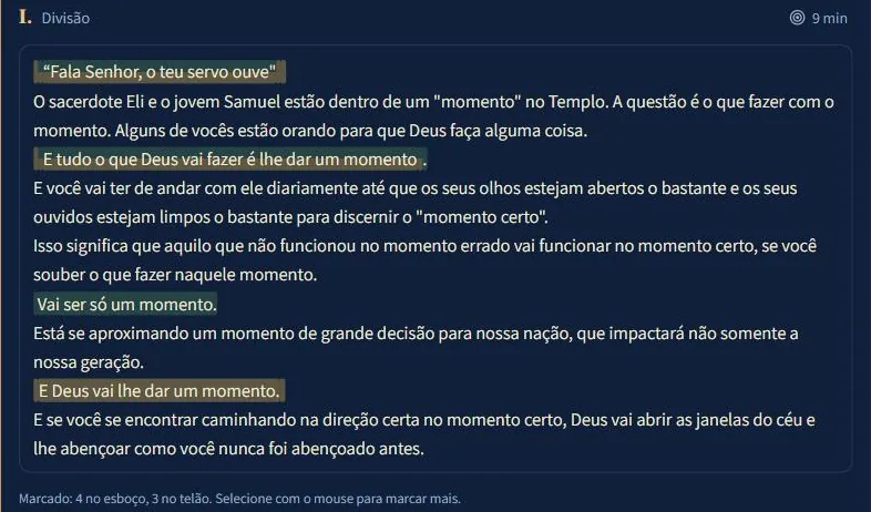 A tela de escrever, com os blocos do esboço clássico brasileiro