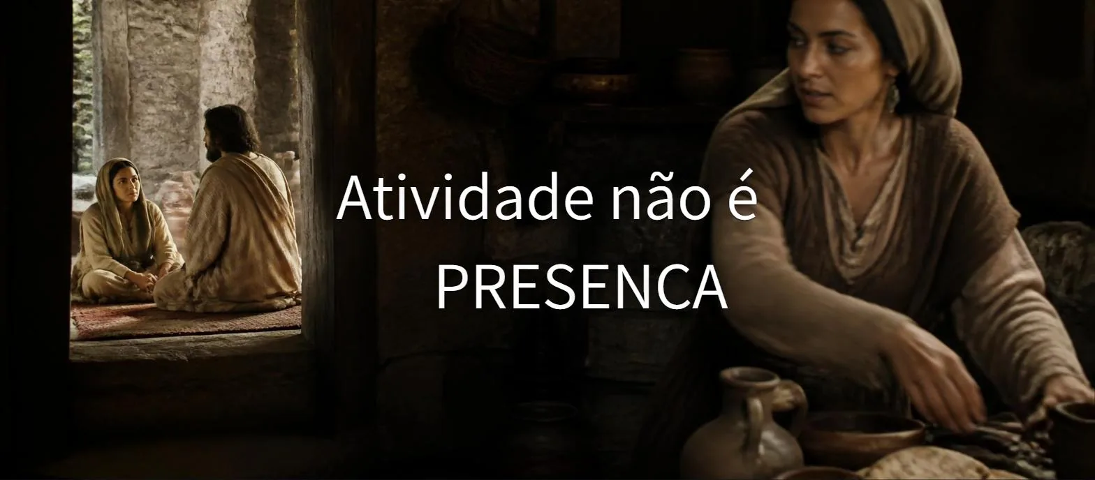 O telão da igreja mostrando um versículo
